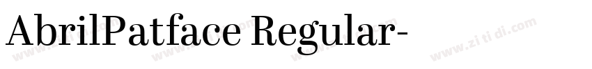AbrilPatface Regular字体转换 AbrilPatface Regular字体转换